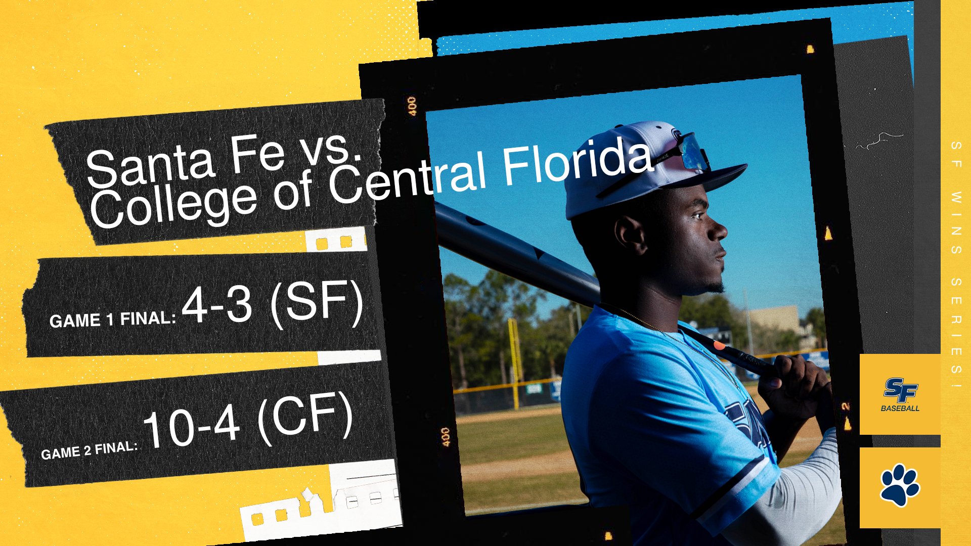 Santa Fe Wins Series Over College of Central Florida