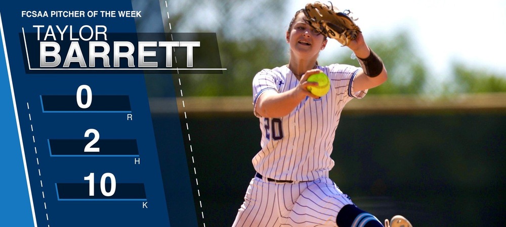Barrett of SF Softball Earns Pitcher of the Week Recognition