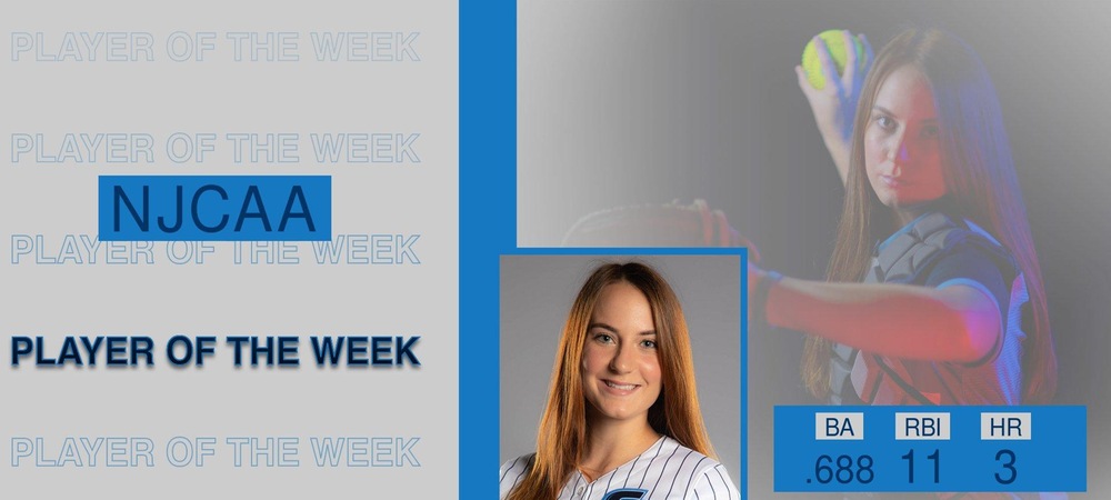NJCAA Selects Peterson for Softball Player of the Week
