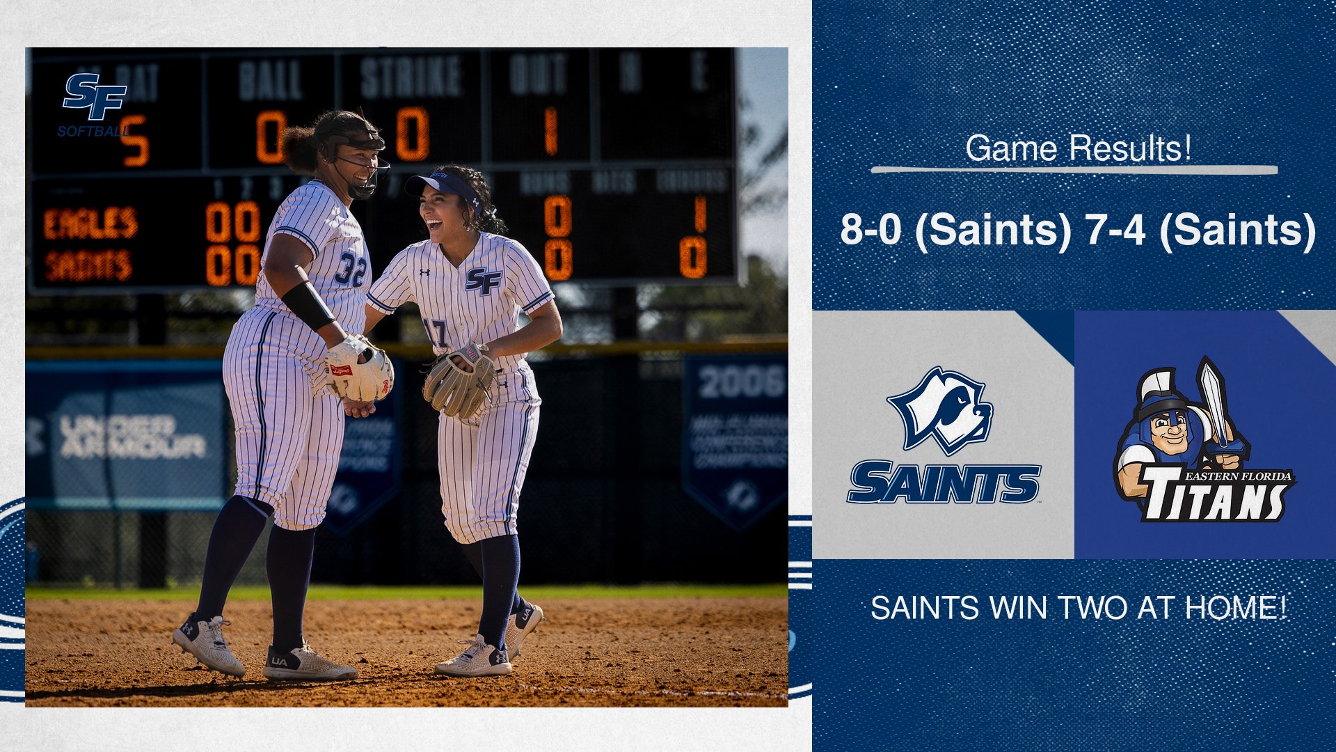 Saints Win Two at Home!