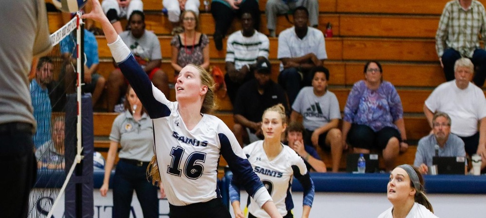 Saints Volleyball Downed by No. 1 FSW, 3-0